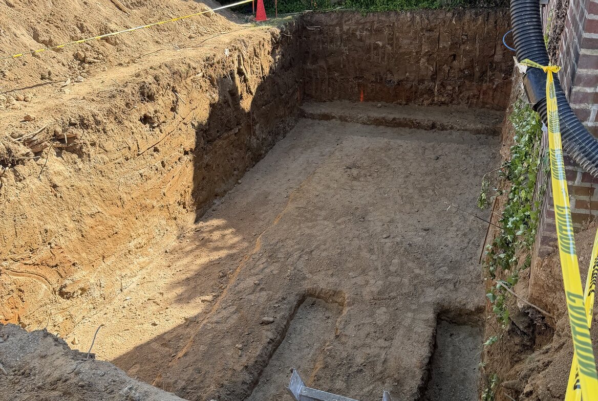Site prepared for a concrete pour
