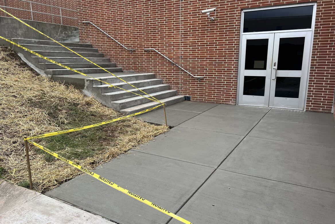 New concrete walk and steps